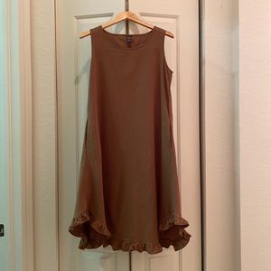 Warm Brown Flowy SHEIN Dress